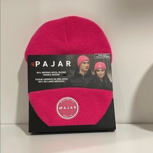 Pajar Vibrant Pink Merino Wool Blend Beanie
